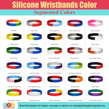 Custom Printed Silicone Wristband For Causes, Event, Fundraisers, Awareness, Support Adults Kids Size Rubber Bracelet, Rainbow Bracelet Bulk