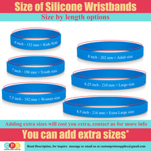 Custom Printed Silicone Wristband For Causes, Event, Fundraisers, Awareness, Support Adults Kids Size Rubber Bracelet, Rainbow Bracelet Bulk