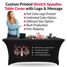 Custom Stretch Tablecloth For Pop Up Shop