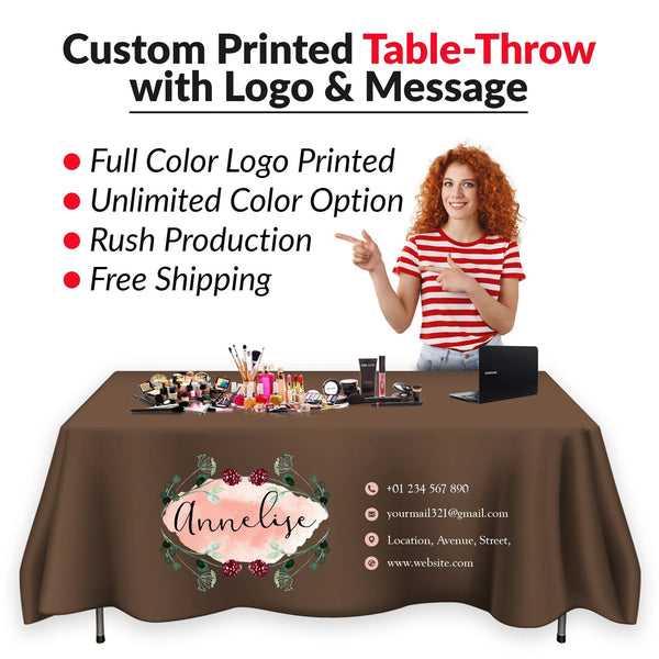 Custom Table Cover for Vendor Display Show