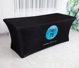 Custom Stretch Tablecloth For Pop Up Shop