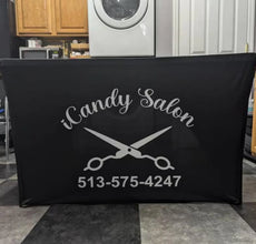 Custom Stretch Tablecloth For Pop Up Shop